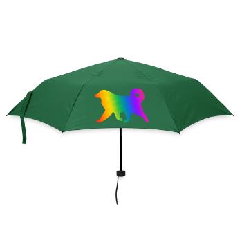Pyrenäen-Sennenhund, vollständig anpassbar nach Wunsch - Regenschirm (klein) - Flaschengrün - Vorne
