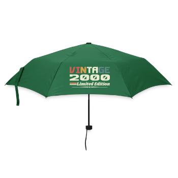 Jahrgang 2000 Geschenk 2000 Geburtstag 2000 Retro - Regenschirm (klein) - Flaschengrün - Vorne