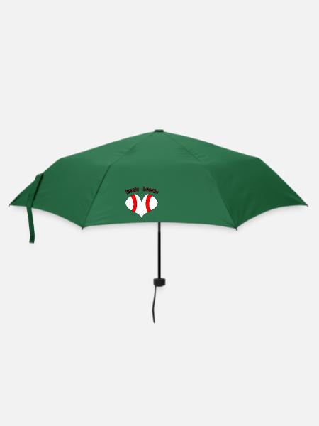 I LOVE (meinen Stadteil) Bergen-Enkheim, Frankfurt - Regenschirm (klein) - Flaschengrün
