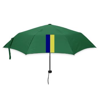 Blau Gelb Farben - Regenschirm (klein) - Flaschengrün - Vorne