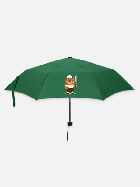 Gourmet-Bär - Regenschirm (klein) - Flaschengrün