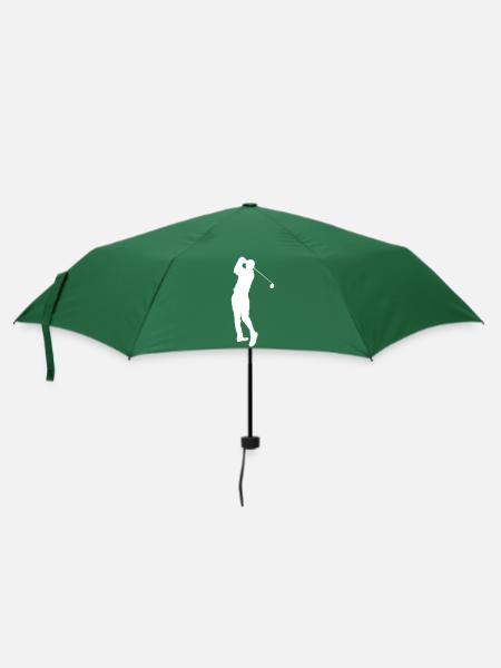 Golfspieler - Regenschirm (klein) - Flaschengrün