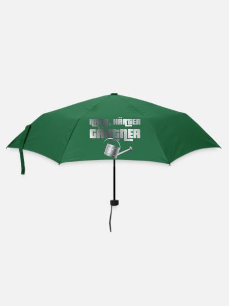 Hart, härter, Gärtner - Regenschirm (klein) - Flaschengrün