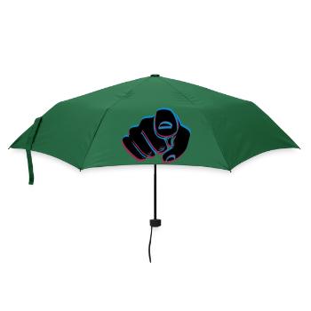 3D Effekt Hand - Regenschirm (klein) - Flaschengrün - Vorne