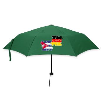 Kubaner Deutscher Flagge Liebe Deutschland Kuba - Regenschirm (klein) - Flaschengrün - Vorne