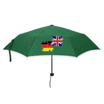 Großbritannien Flagge Deutschland Britisch Deutsch - Regenschirm (klein) - Flaschengrün - Vorne