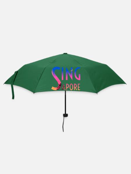 Singapur - Regenschirm (klein) - Flaschengrün