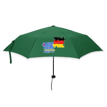 Aruba Deutschland Flagge Arubaner Deutscher - Regenschirm (klein) - Flaschengrün - Vorne