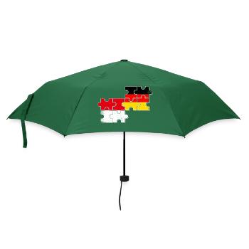 Indonesien Deutschland Flagge - Regenschirm (klein) - Flaschengrün - Vorne