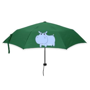 Henry das blaue Nilpferd - Regenschirm (klein) - Flaschengrün - Vorne
