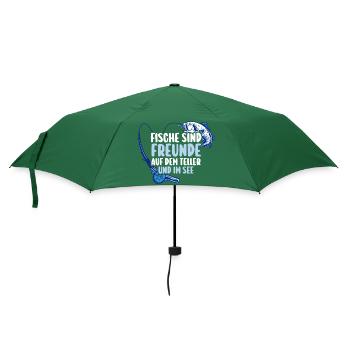 Angler Fischen Angelrute Angeln - Regenschirm (klein) - Flaschengrün - Vorne