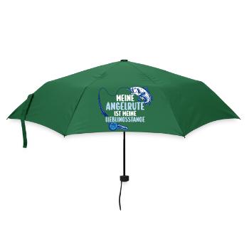 Angler Fischen Angelrute Angeln - Regenschirm (klein) - Flaschengrün - Vorne