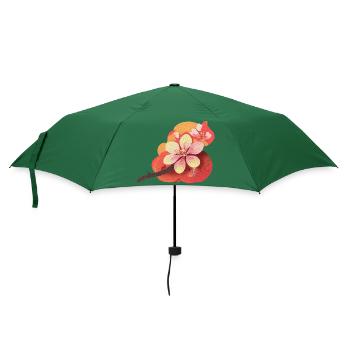 Kirschblüte - Regenschirm (klein) - Flaschengrün - Vorne