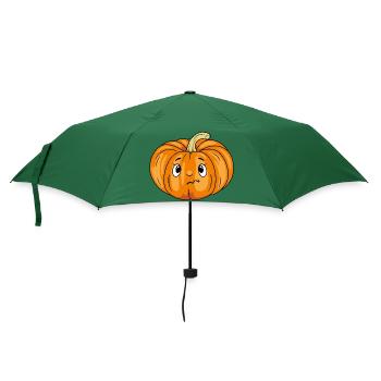 Zweifelhafte Kürbis-Emotion - Regenschirm (klein) - Flaschengrün - Vorne