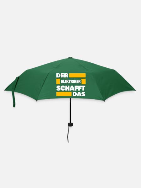 Geschenk für Elektriker - Regenschirm (klein) - Flaschengrün