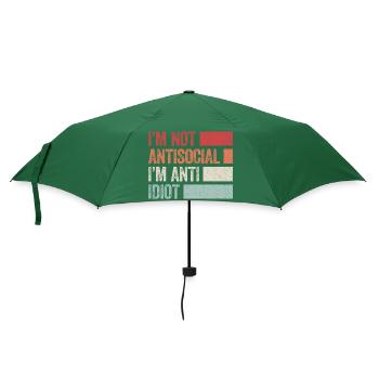 Sarkastisch introvertiert - Regenschirm (klein) - Flaschengrün - Vorne