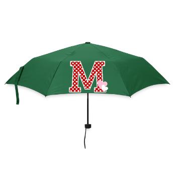Buchstabe m Herz - Regenschirm (klein) - Flaschengrün - Vorne