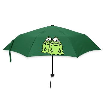 team 2 freunde paar glibber schleim ekelig schleim - Regenschirm (klein) - Flaschengrün - Vorne