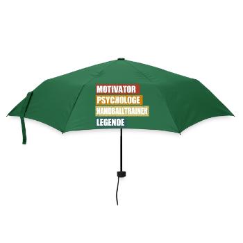 Handballtrainer Spruch - Regenschirm (klein) - Flaschengrün - Vorne