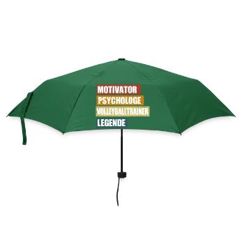Lustiger Volleyballtrainer Spruch - Regenschirm (klein) - Flaschengrün - Vorne