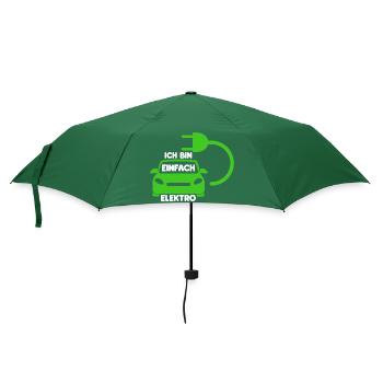 Ich bin einfach Elektro lustige Elektroauto Spruch - Regenschirm (klein) - Flaschengrün - Vorne