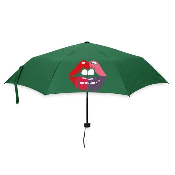 LIPPEN - Regenschirm (klein) - Flaschengrün - Vorne