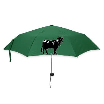 Kuh Umriss - Regenschirm (klein) - Flaschengrün - Vorne