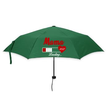 Mama Loading 2027 Herz - Regenschirm (klein) - Flaschengrün - Vorne