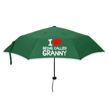 Lustige Idee für Omas Ich liebe es, Oma genannt zu werden - Regenschirm (klein) - Flaschengrün - Vorne