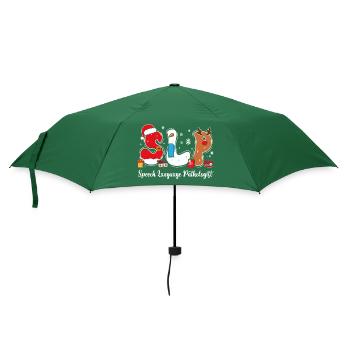 Logopädie Geschenk Logopäde Weihnachten - Regenschirm (klein) - Flaschengrün - Vorne