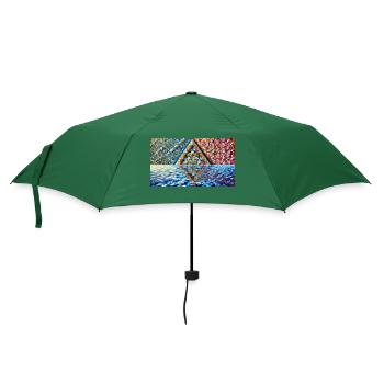 Unicorn-Capable-Triangel - Regenschirm (klein) - Flaschengrün - Vorne