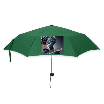 Korallen Frau - Regenschirm (klein) - Flaschengrün - Vorne