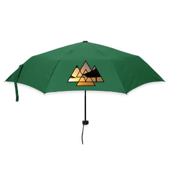 T-Shirt Dreieck Sonnenschirme Geschenk Urlaub - Regenschirm (klein) - Flaschengrün - Vorne