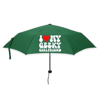 Ich liebe meine Geek-Freundin Ich liebe meine Geek-Freundin - Regenschirm (klein) - Flaschengrün - Vorne