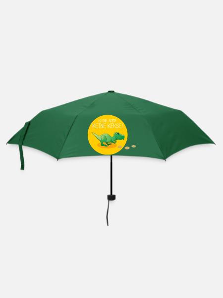 Keine Arme, keine Kekse, Dino - Regenschirm (klein) - Flaschengrün
