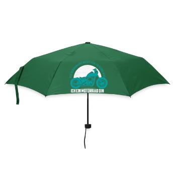 Ich schnarche nicht Ich träume ich bin ein Motorra - Regenschirm (klein) - Flaschengrün - Vorne