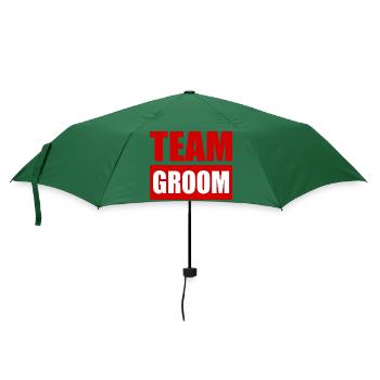 Team groom - Regenschirm (klein) - Flaschengrün - Vorne