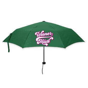 Wiener Mädl | Farben änderbar | - Regenschirm (klein) - Flaschengrün - Vorne