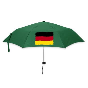 Deutschland Farben schwarz rot gold - Regenschirm (klein) - Flaschengrün - Vorne