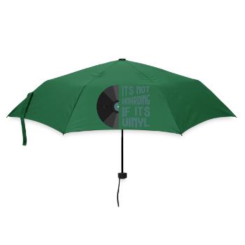 Es ist nicht zu horten, wenn es Vinyl ist - Regenschirm (klein) - Flaschengrün - Vorne