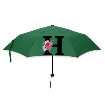 Buchstabe h blumig - Regenschirm (klein) - Flaschengrün - Vorne