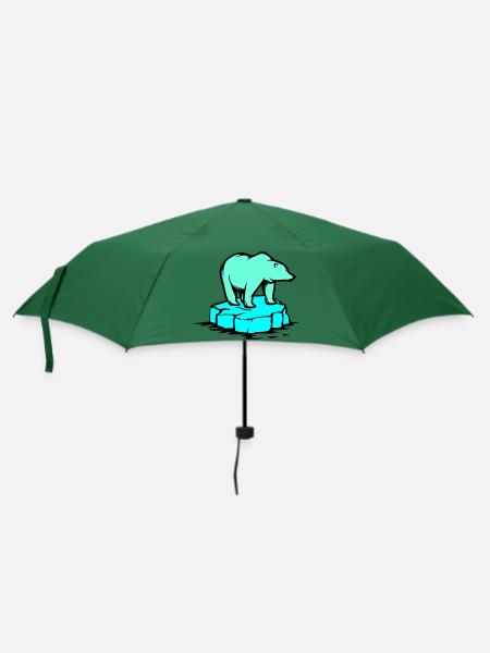 eisbär - Regenschirm (klein) - Flaschengrün