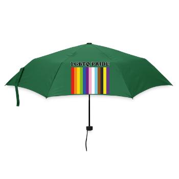 LGBTQ Pride Inklusive Pride-Farben - Regenschirm (klein) - Flaschengrün - Vorne