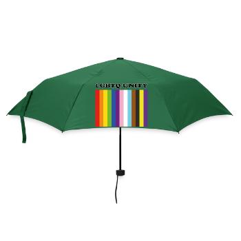 LGBTQ Pride Unity Inklusive Pride-Farben - Regenschirm (klein) - Flaschengrün - Vorne
