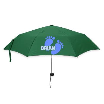 Brian als Geburt - Regenschirm (klein) - Flaschengrün - Vorne