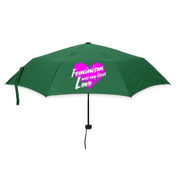 feminism was my first love - Regenschirm (klein) - Flaschengrün - Vorne