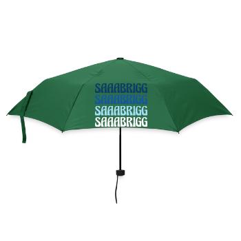 Saaabrigg Saarbrücken Dialekt Geschenk - Regenschirm (klein) - Flaschengrün - Vorne