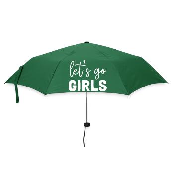 Let's Go Girls Empowerment Botschaft - Regenschirm (klein) - Flaschengrün - Vorne