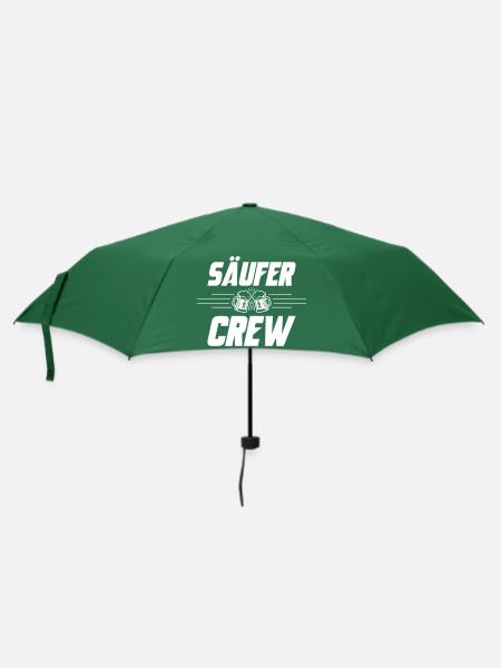 Säufer Crew Bier - Regenschirm (klein) - Flaschengrün