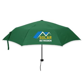 Solar betrieben Photovoltaik Solarenergie Sonne - Regenschirm (klein) - Flaschengrün - Vorne